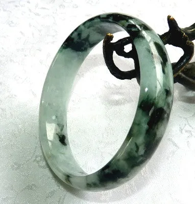 Powerful Woman" Burmese Jadeite Grade A Bangle Bracelet 58.5 mm (BB2985)