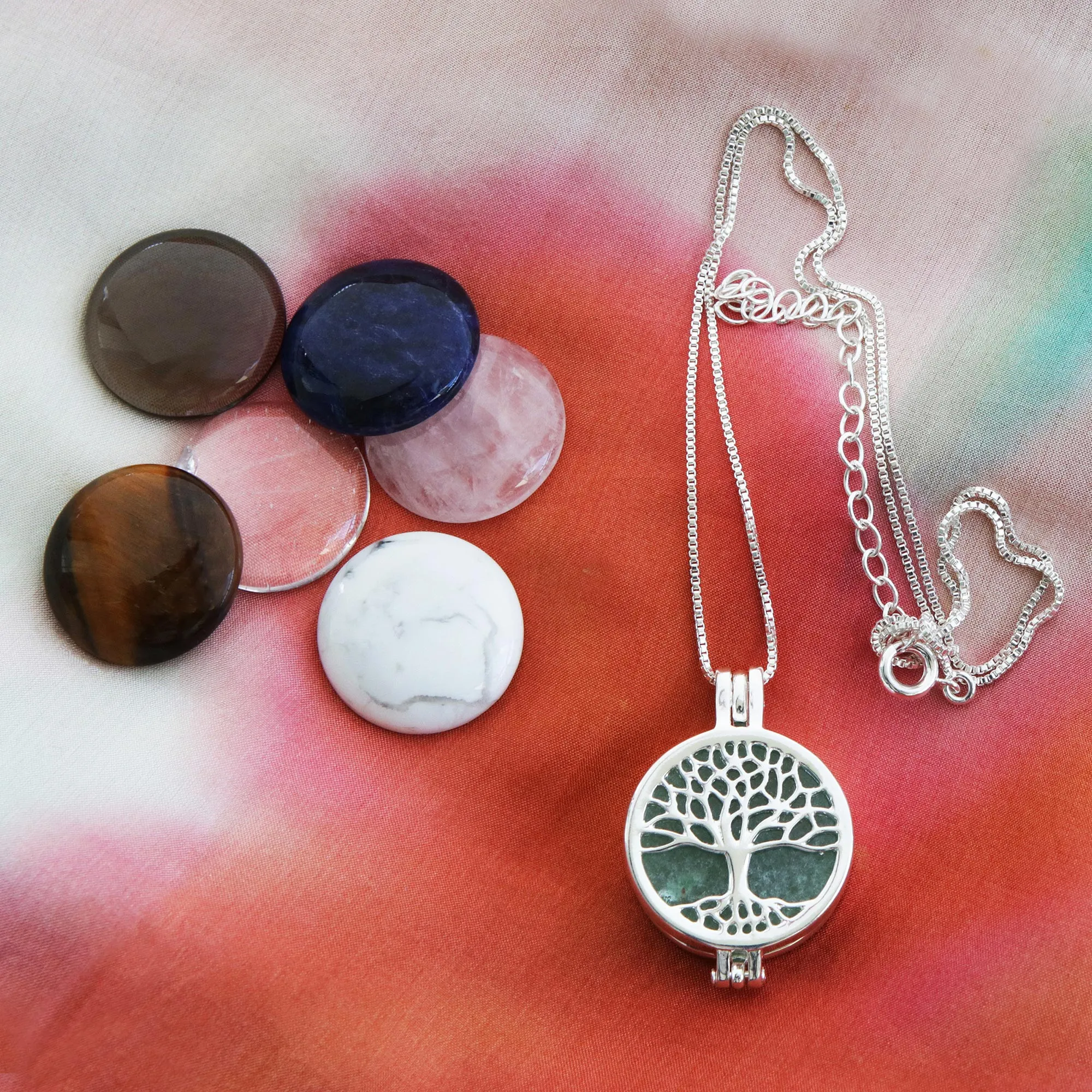 Precious Tree of Life Brazilian Convertible Gemstone Necklace