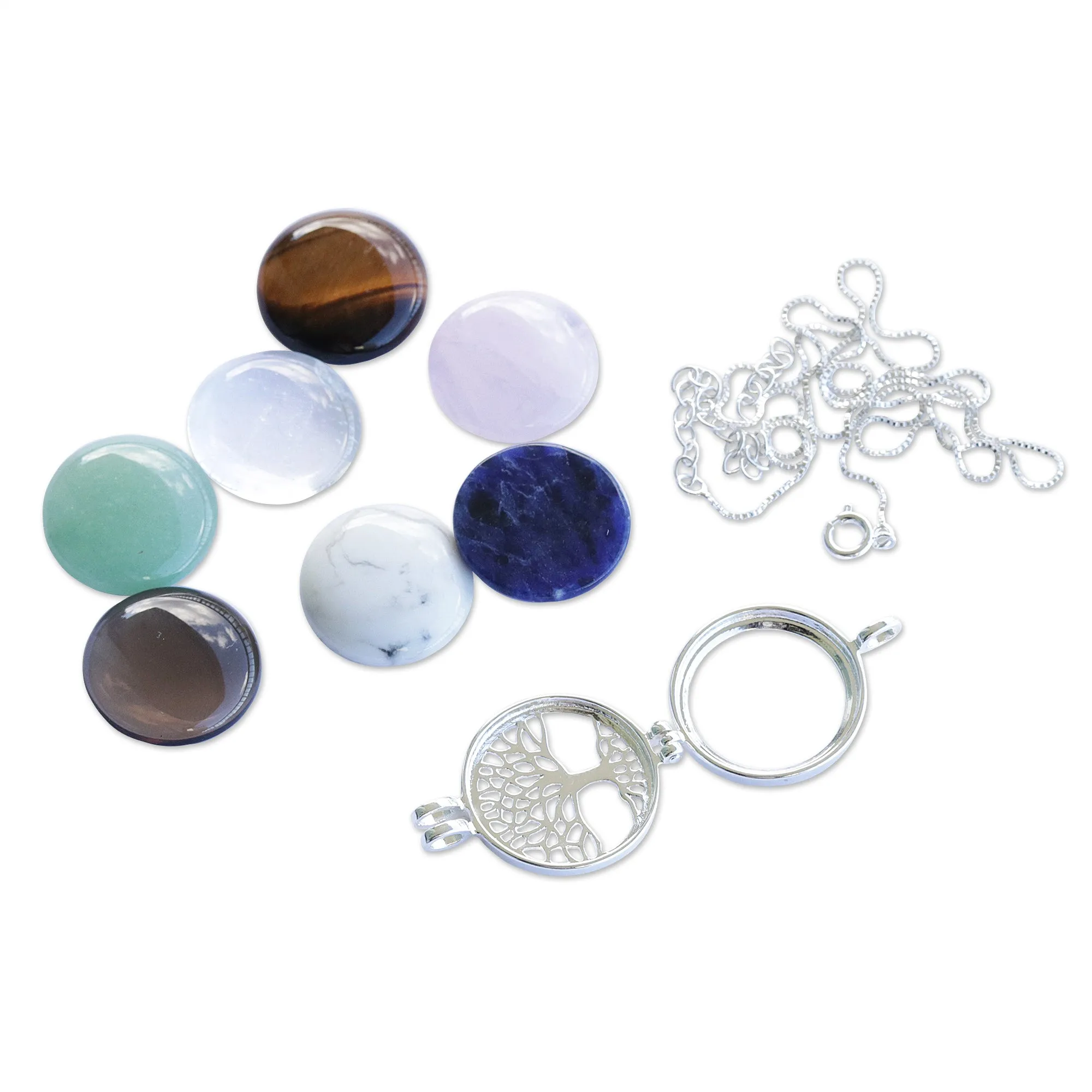 Precious Tree of Life Brazilian Convertible Gemstone Necklace