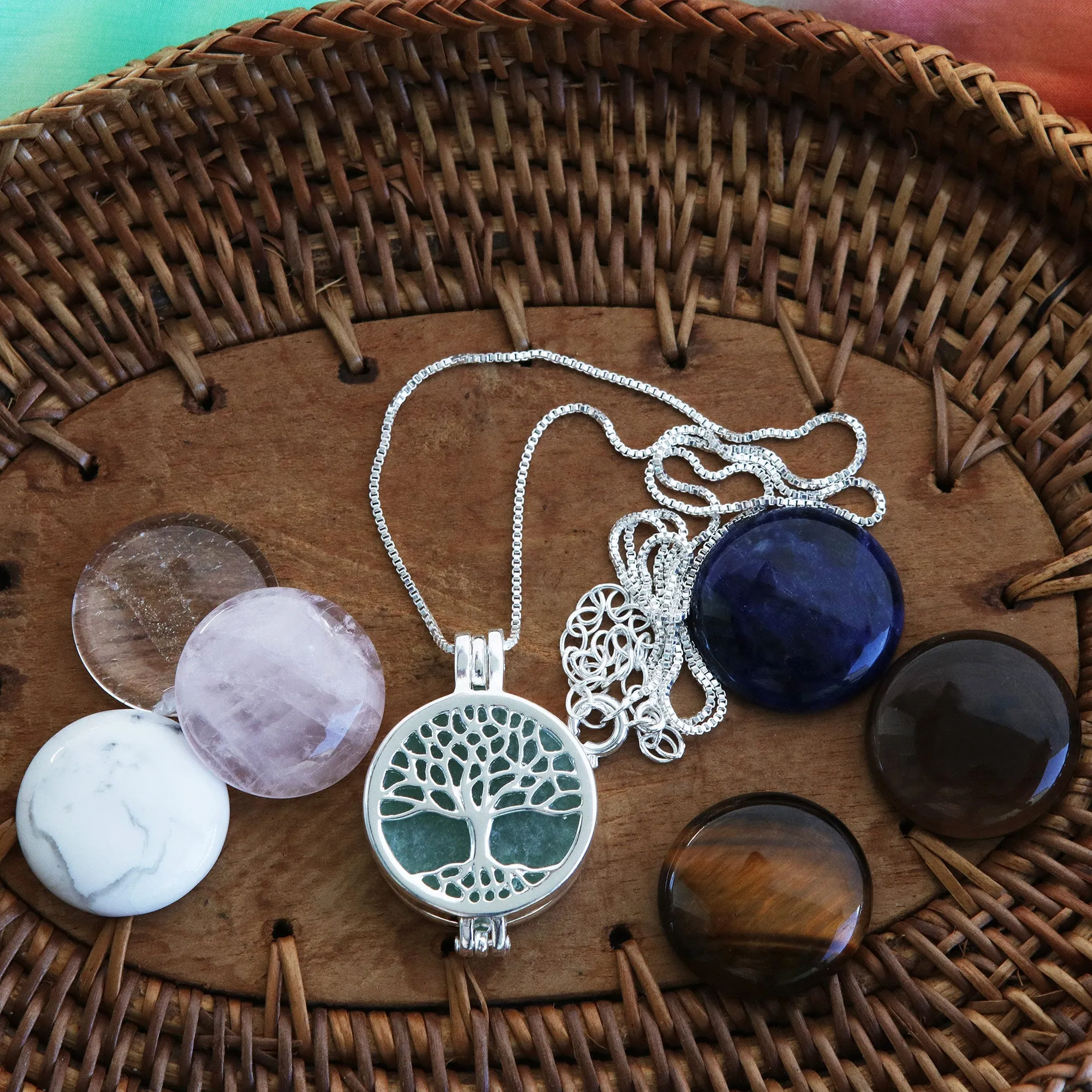 Precious Tree of Life Brazilian Convertible Gemstone Necklace
