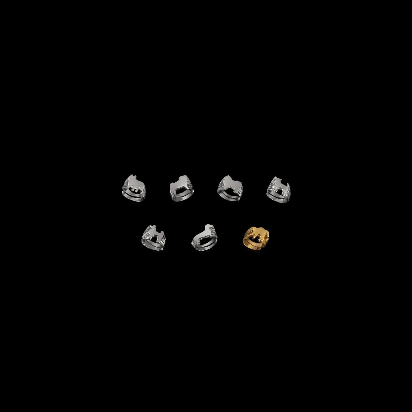 Pug Signet Ring by Jonathan Johnson