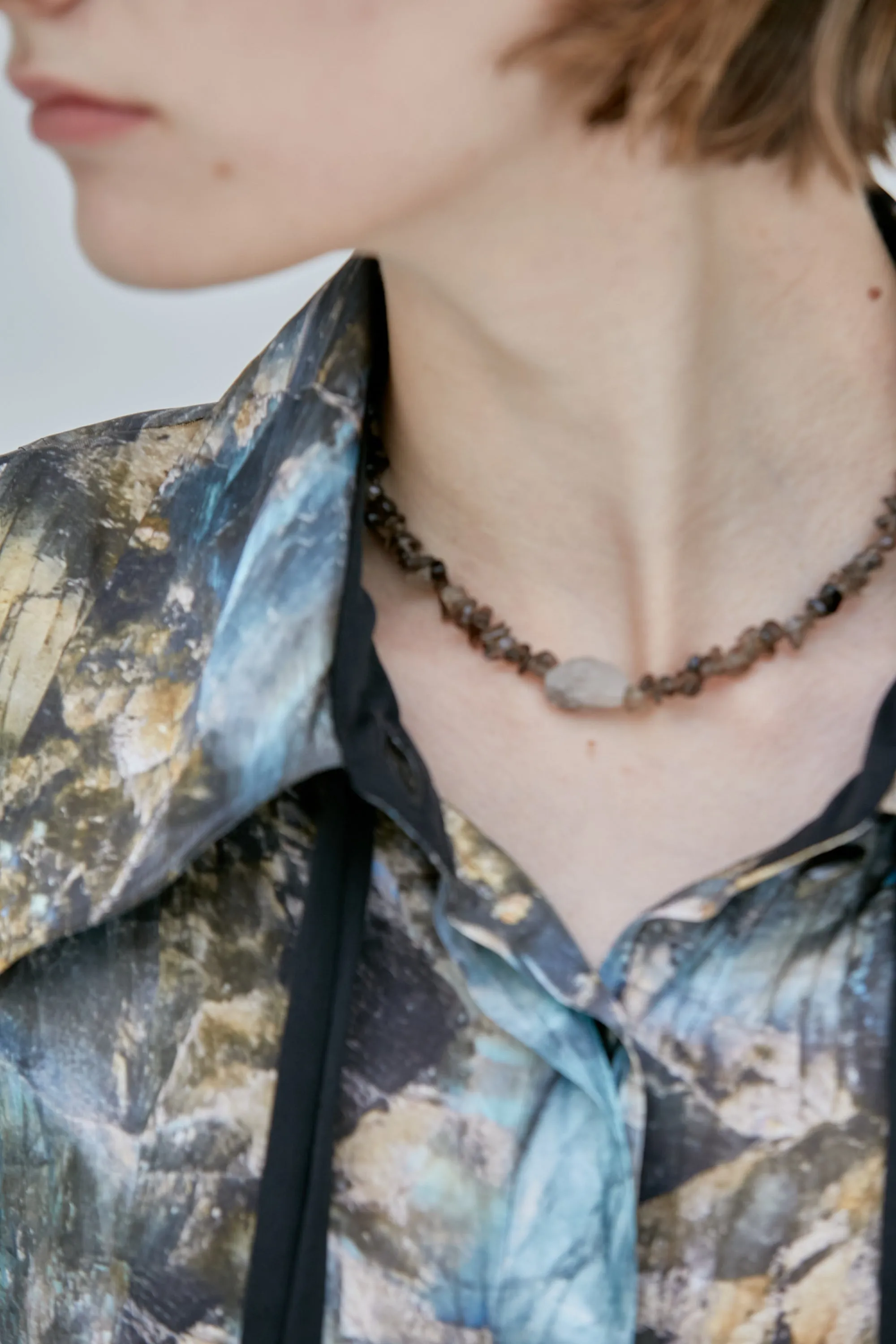 "Ordinary" necklace  (Smoky Quartz)