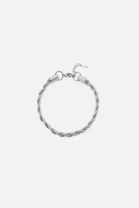 "Persephone" Silver Rope 5mm Bracelet