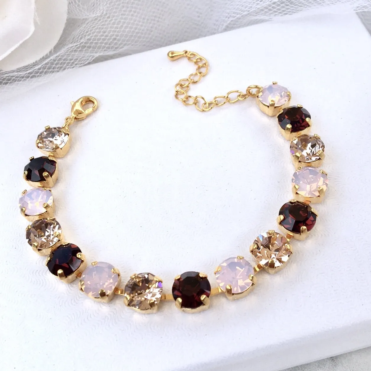 "Velma" - Swarovski Crystal Bridal Bracelet - More Colors