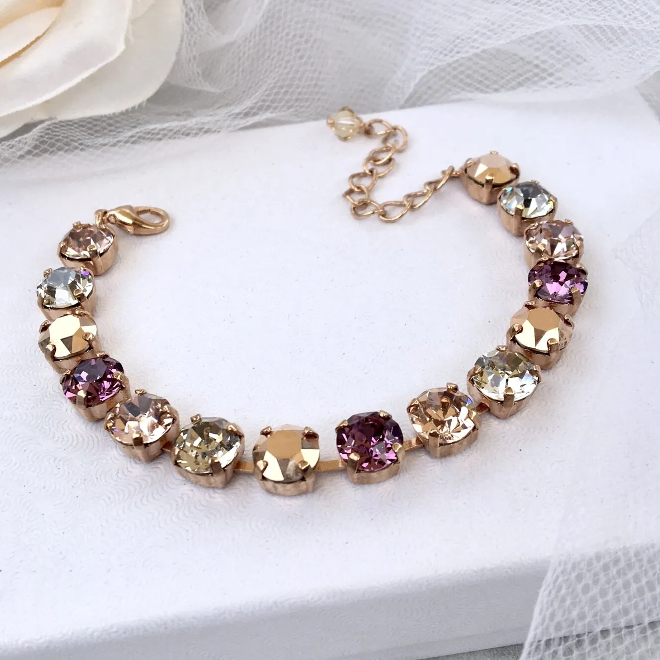 "Velma" - Swarovski Crystal Bridal Bracelet - More Colors