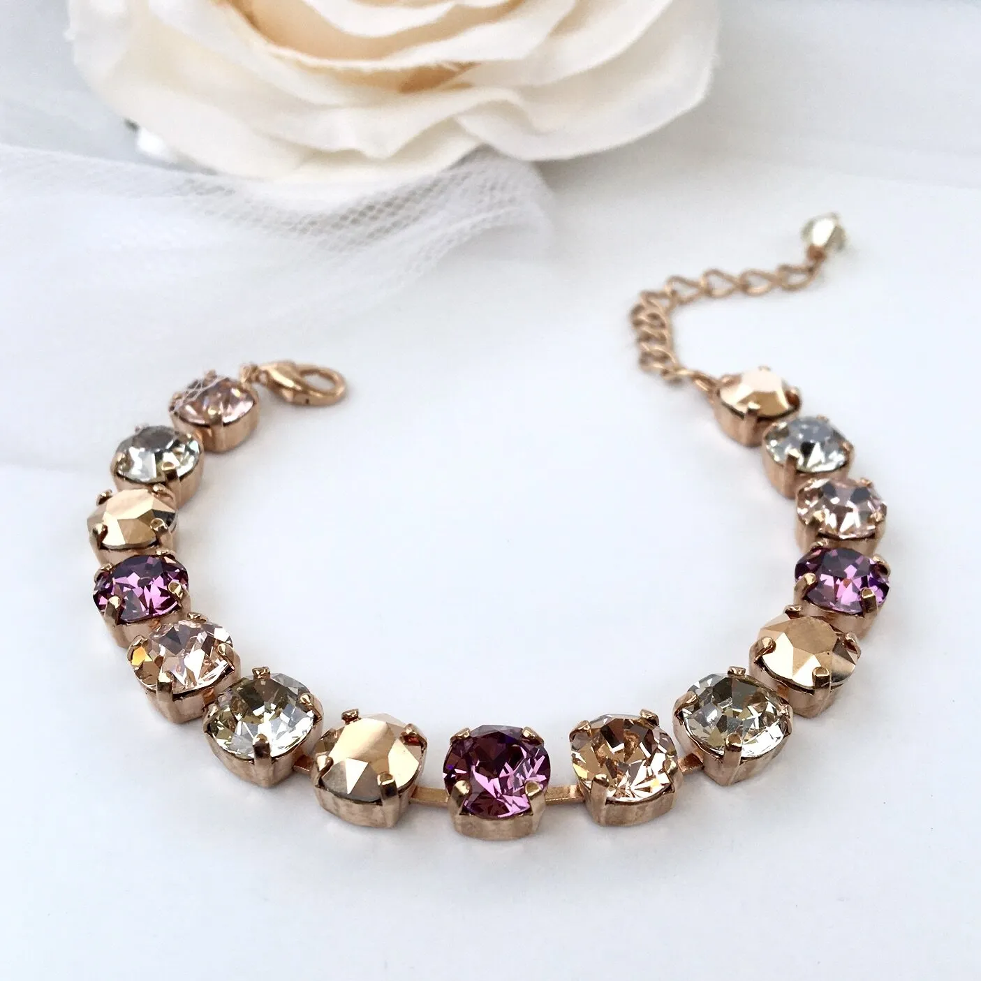 "Velma" - Swarovski Crystal Bridal Bracelet - More Colors