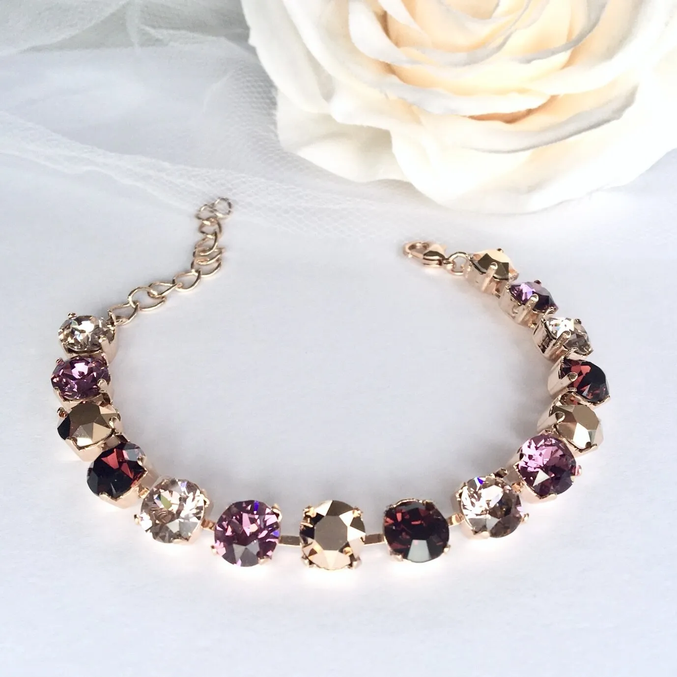 "Velma" - Swarovski Crystal Bridal Bracelet - More Colors
