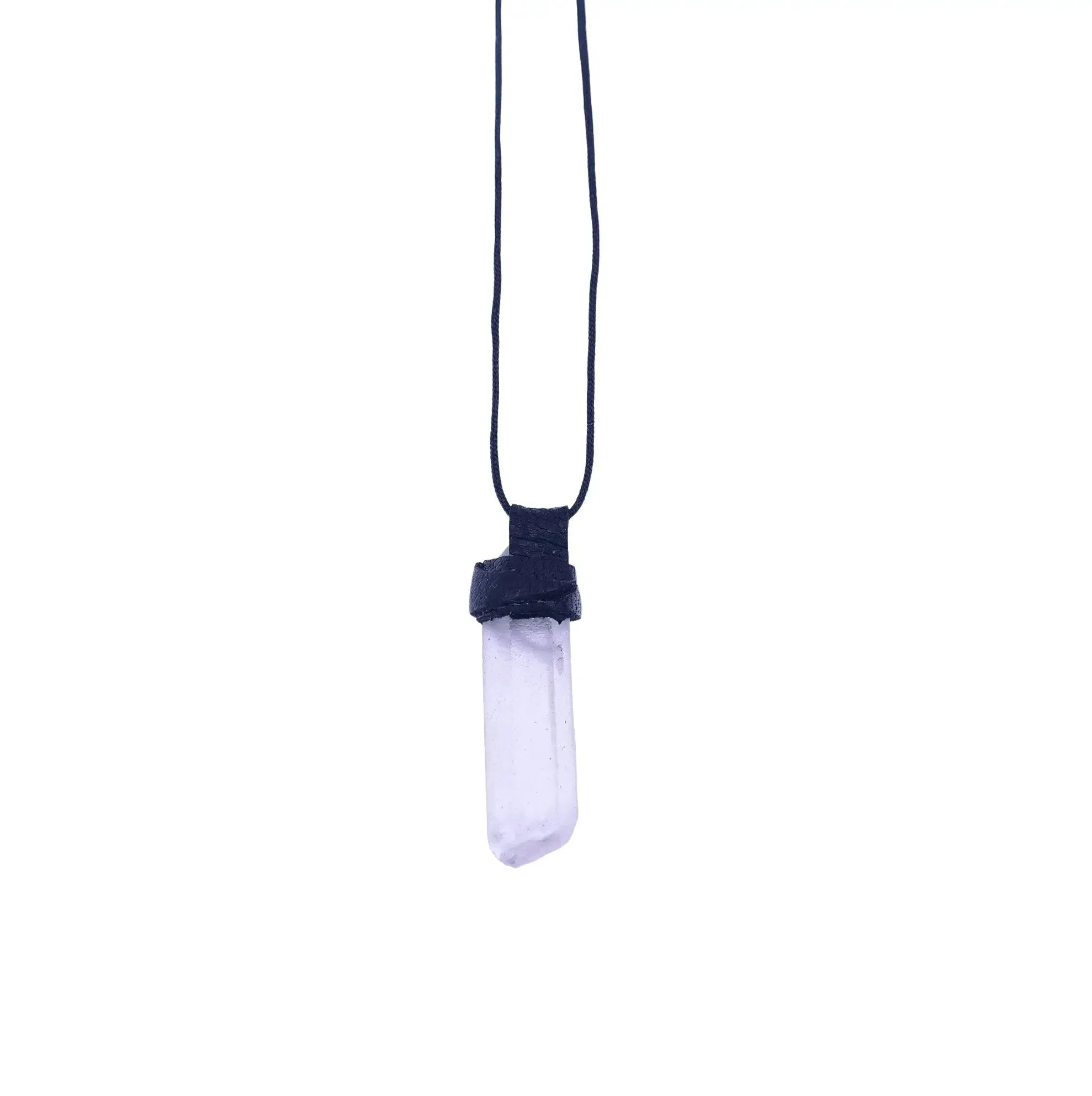 Raw Crystal Quartz Point Necklace For Him & For Her