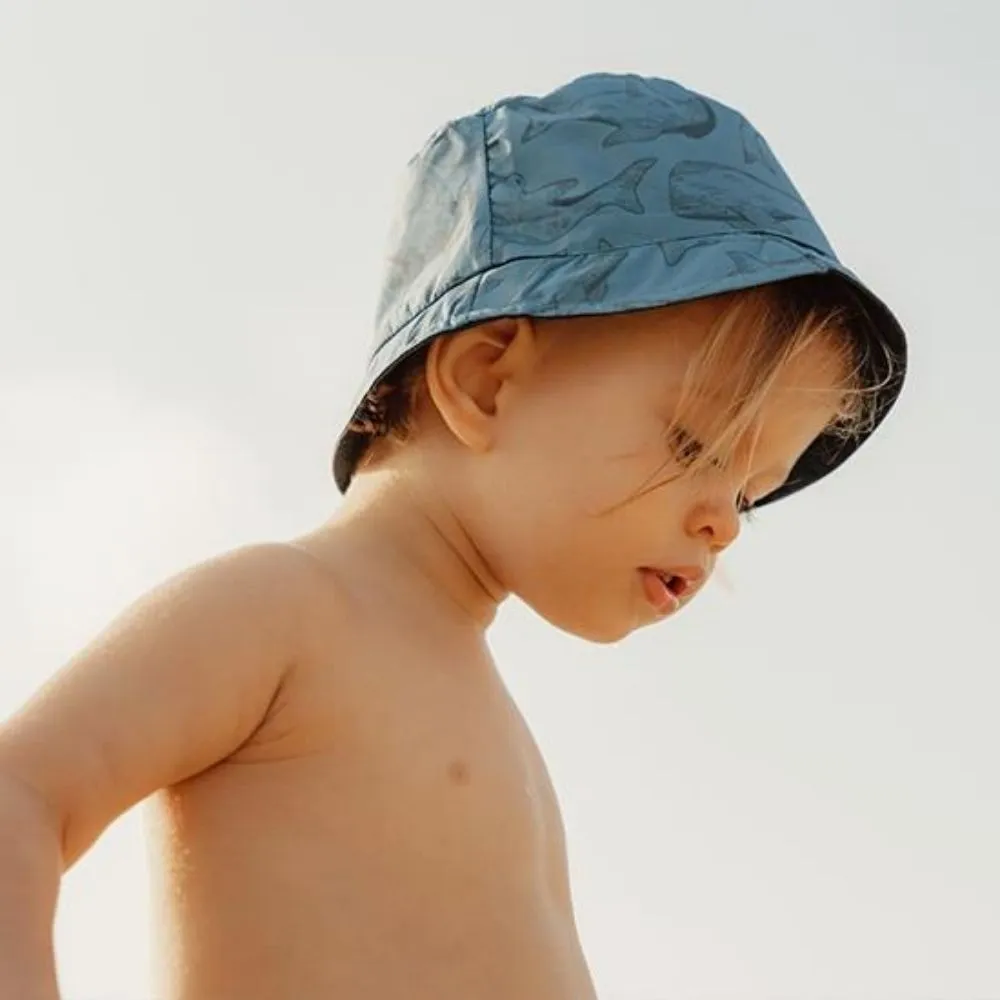 Reversible Sun Hat Honey Yellow / Sea Life