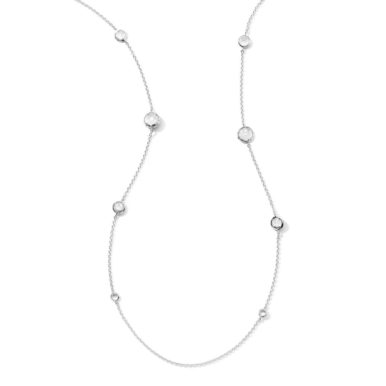Rock Candy Clear Quartz Station Necklace