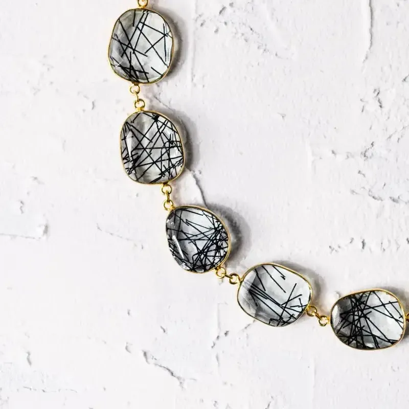 Rutilated Quartz Chain Necklace