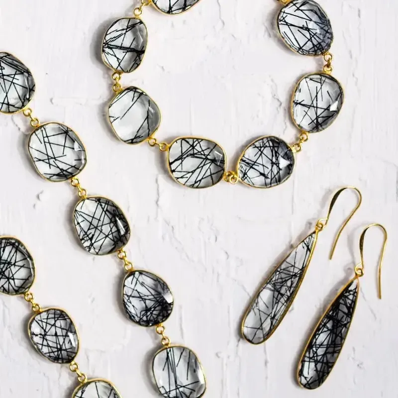 Rutilated Quartz Chain Necklace