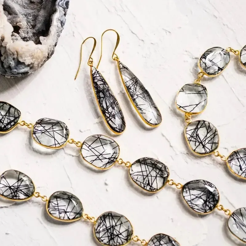 Rutilated Quartz Chain Necklace