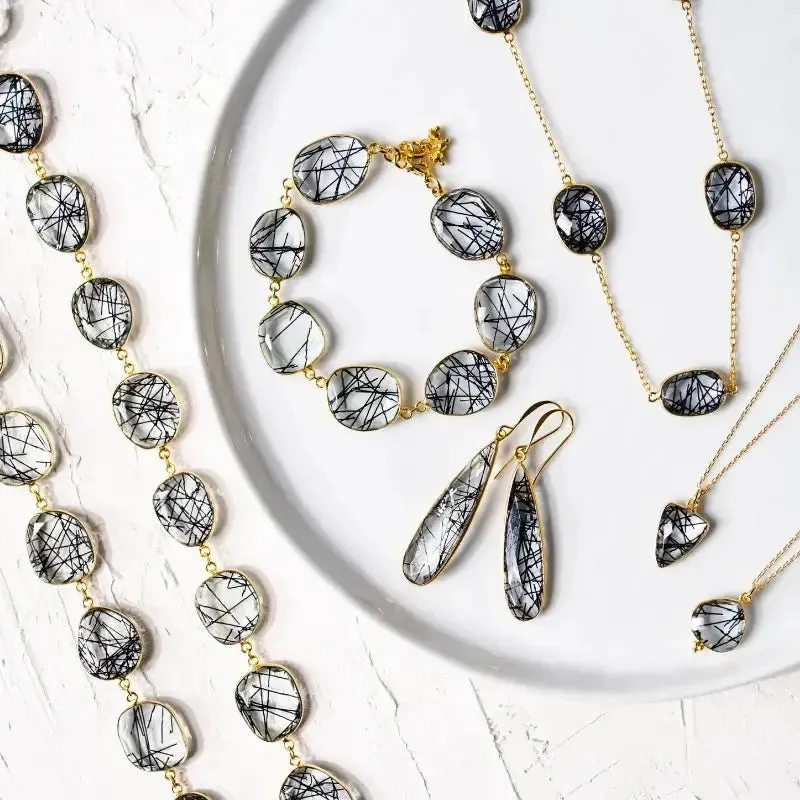 Rutilated Quartz Chain Necklace