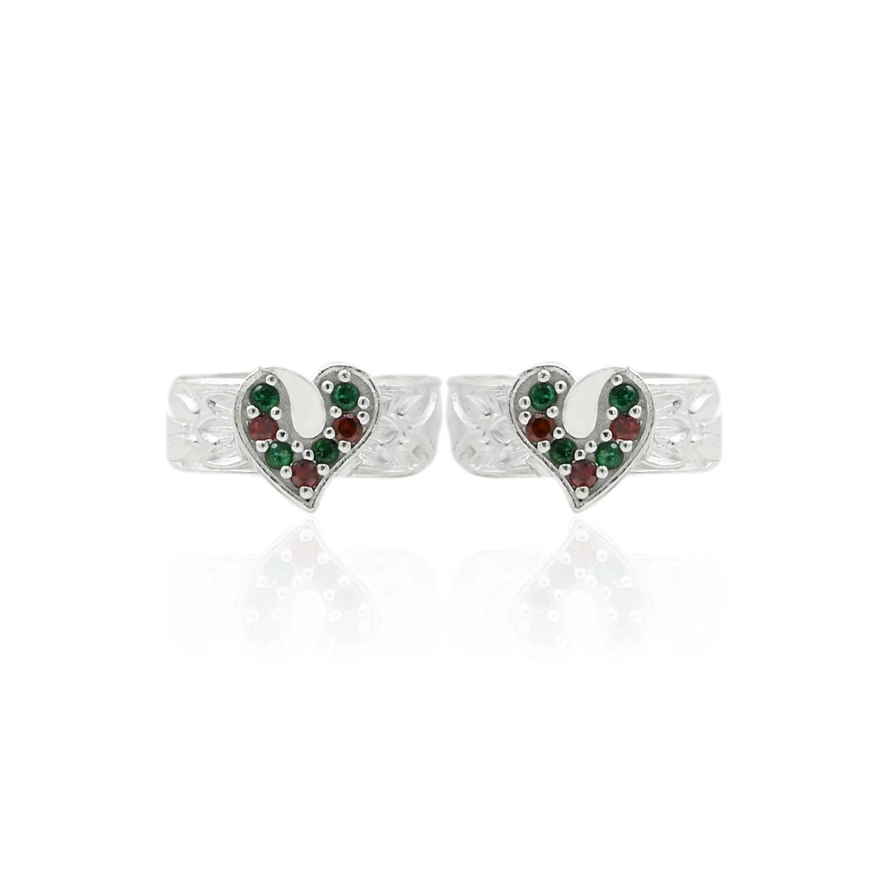 Silver Souls Heat Beat Toe Rings