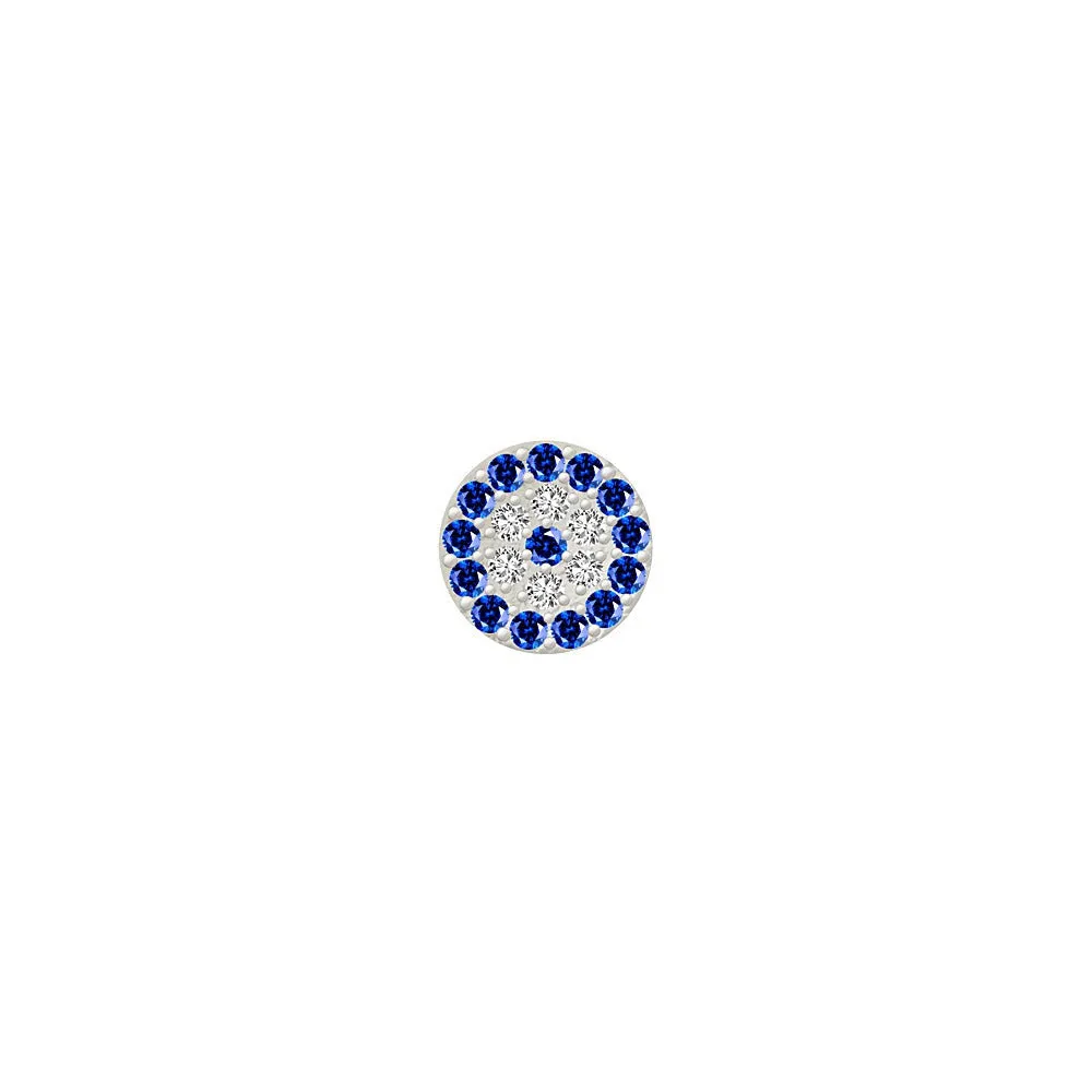 SKINNY SILVER EVIL EYE CHARM (WHITE)