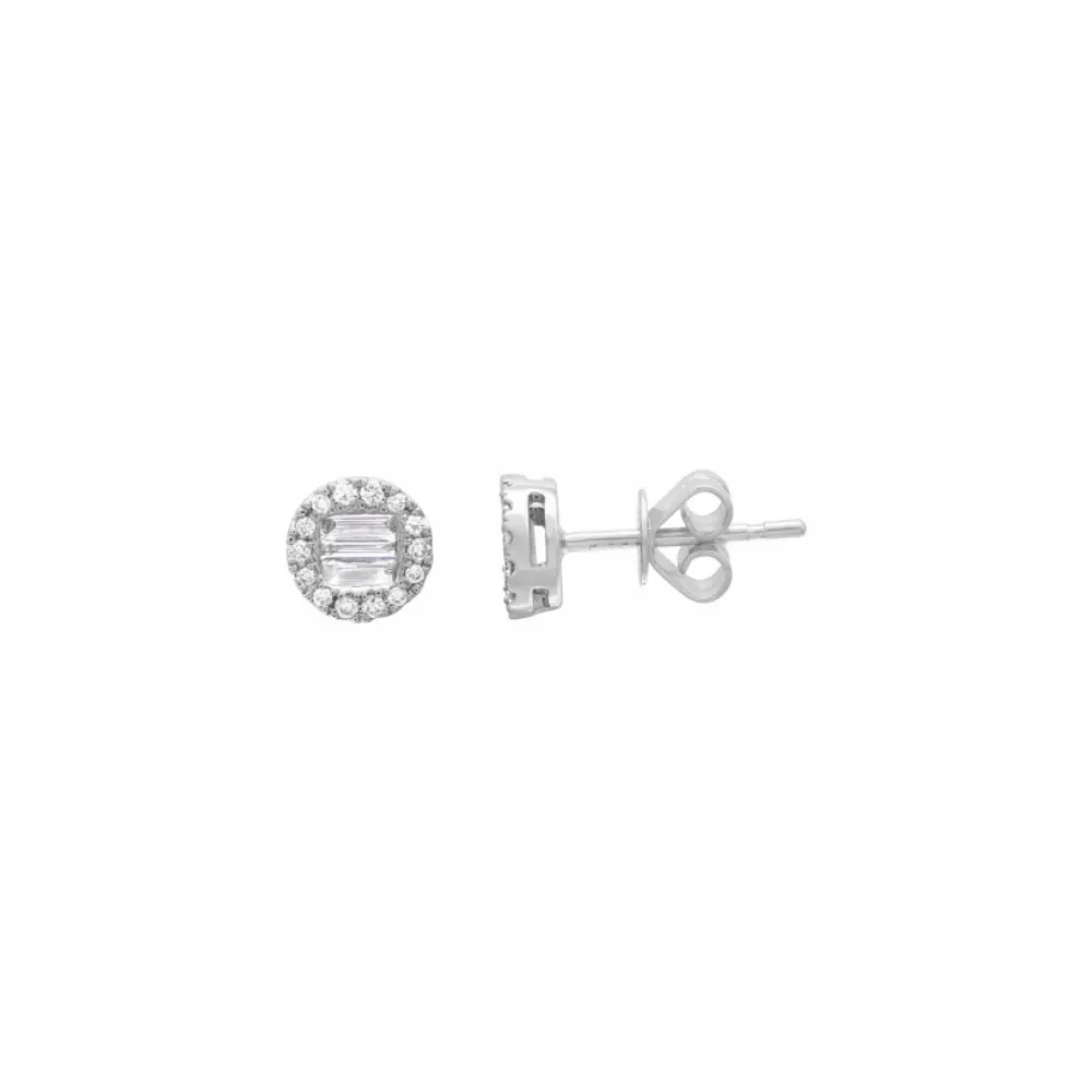 SLOANE BAGUETTE DIAMOND STUDS