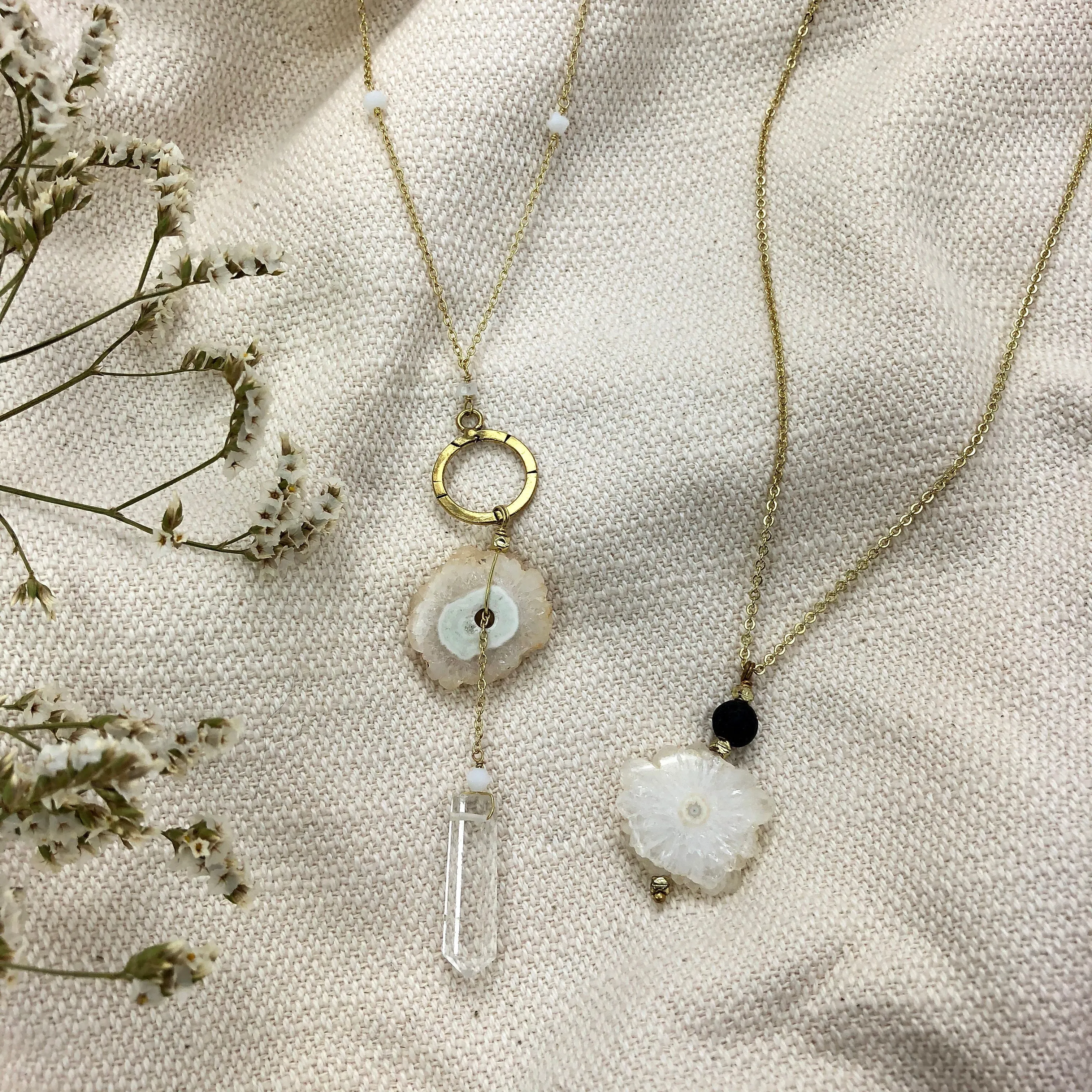 Solar Quartz   Crystal Y Necklace by SLATE   SALT