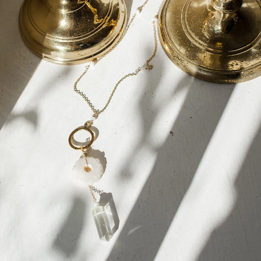 Solar Quartz   Crystal Y Necklace by SLATE   SALT