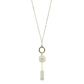 Solar Quartz   Crystal Y Necklace by SLATE   SALT