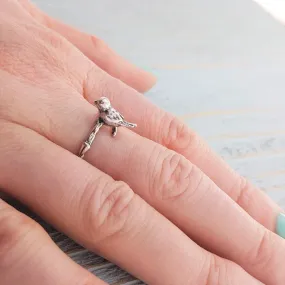 Sparrow and Twig Ring