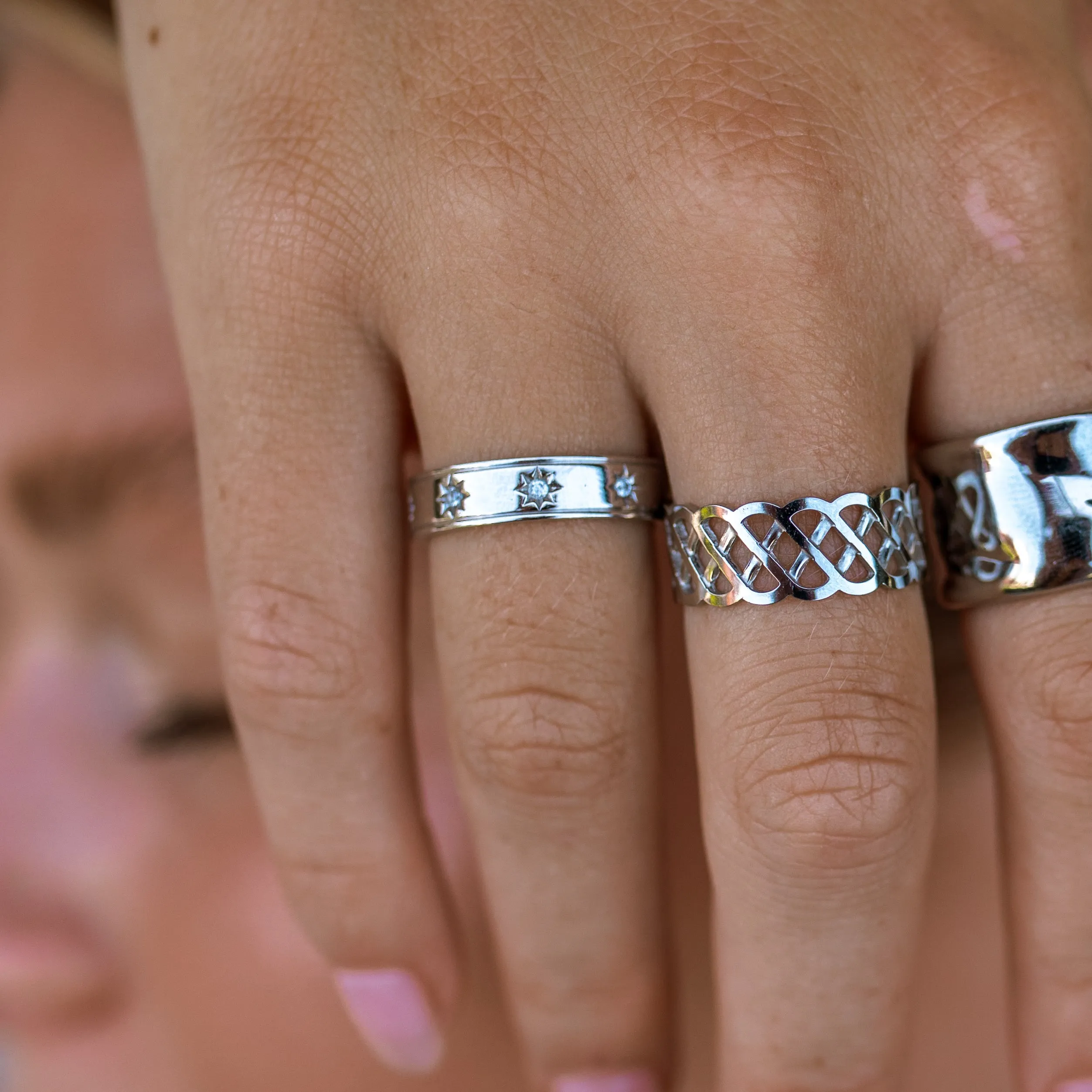 Star Crossed Ring Silver