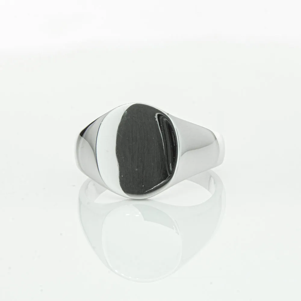 Sterling Silver Oval Signet Ring
