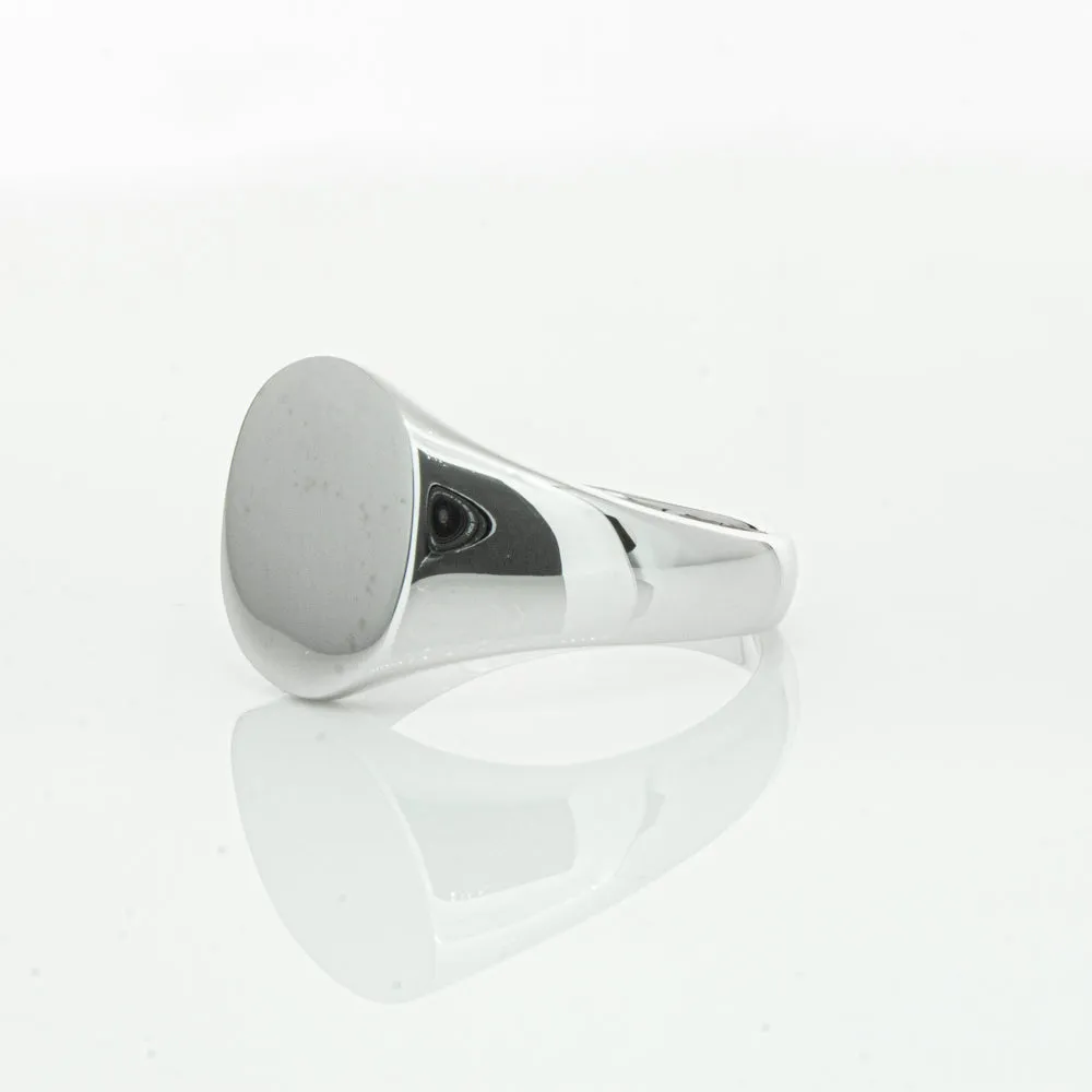Sterling Silver Oval Signet Ring
