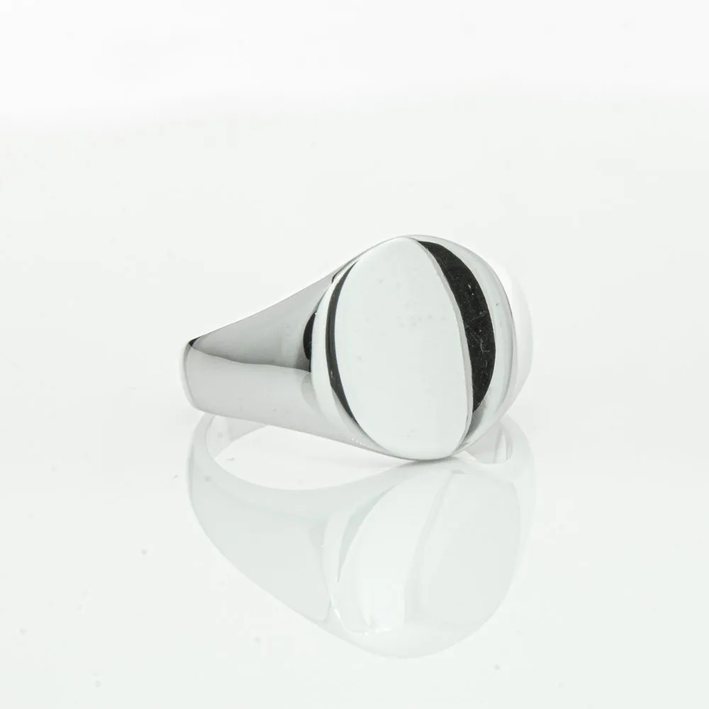 Sterling Silver Oval Signet Ring