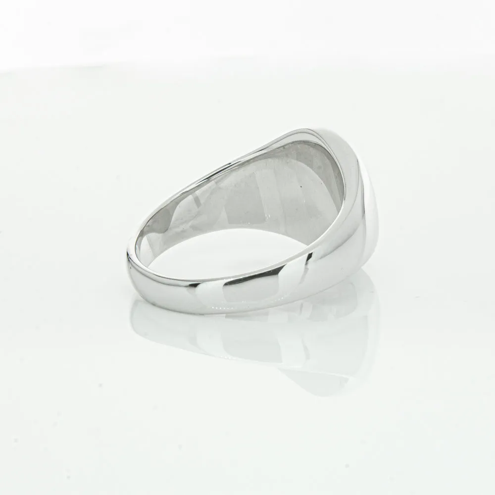 Sterling Silver Oval Signet Ring