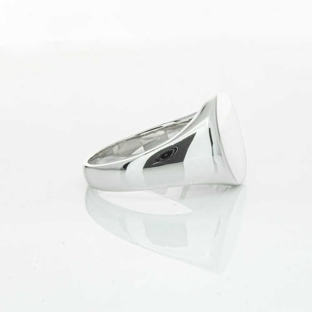 Sterling Silver Oval Signet Ring