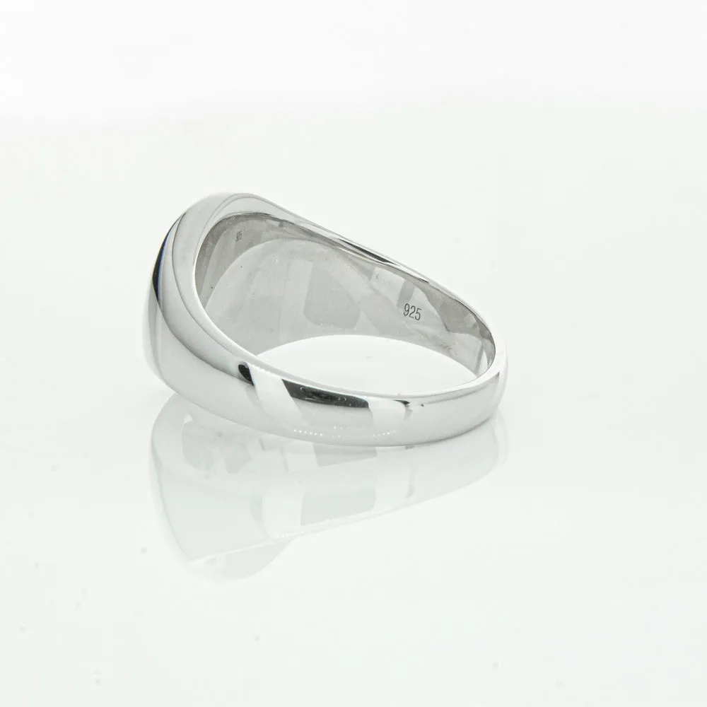 Sterling Silver Oval Signet Ring