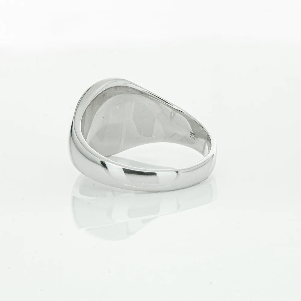 Sterling Silver Oval Signet Ring