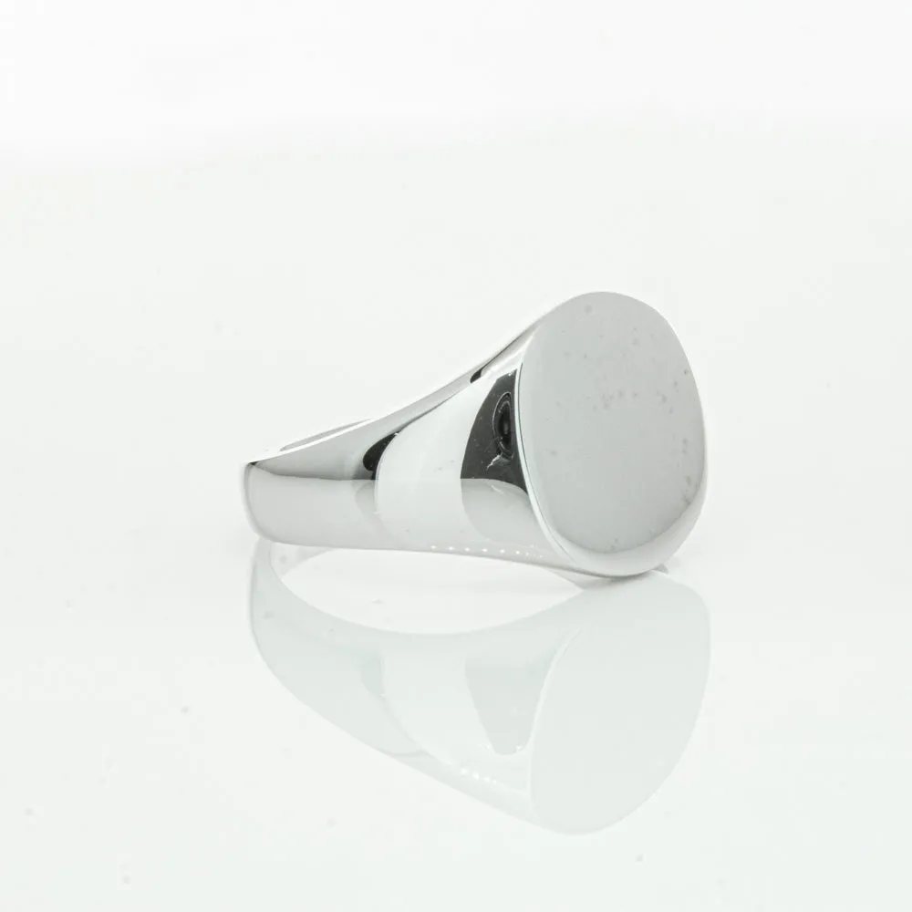 Sterling Silver Oval Signet Ring