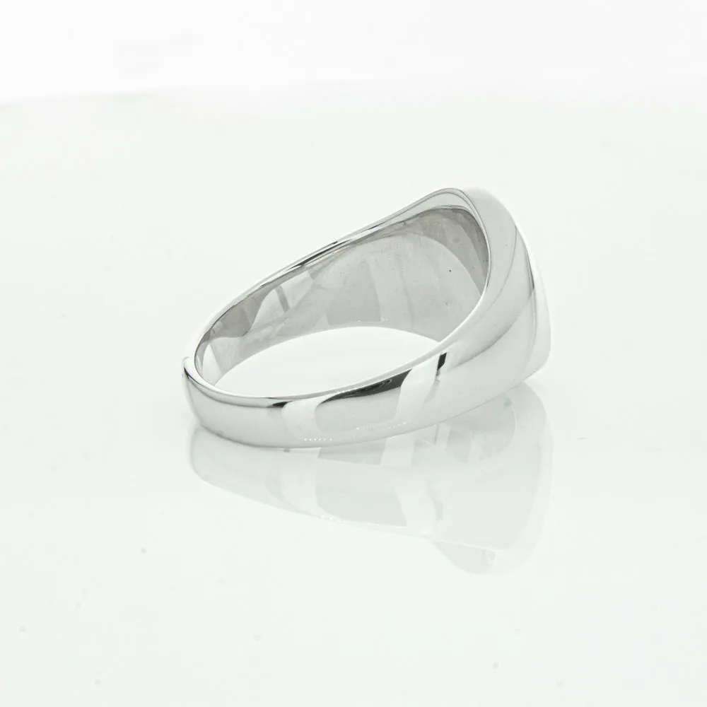 Sterling Silver Oval Signet Ring
