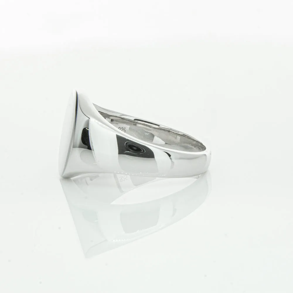 Sterling Silver Oval Signet Ring