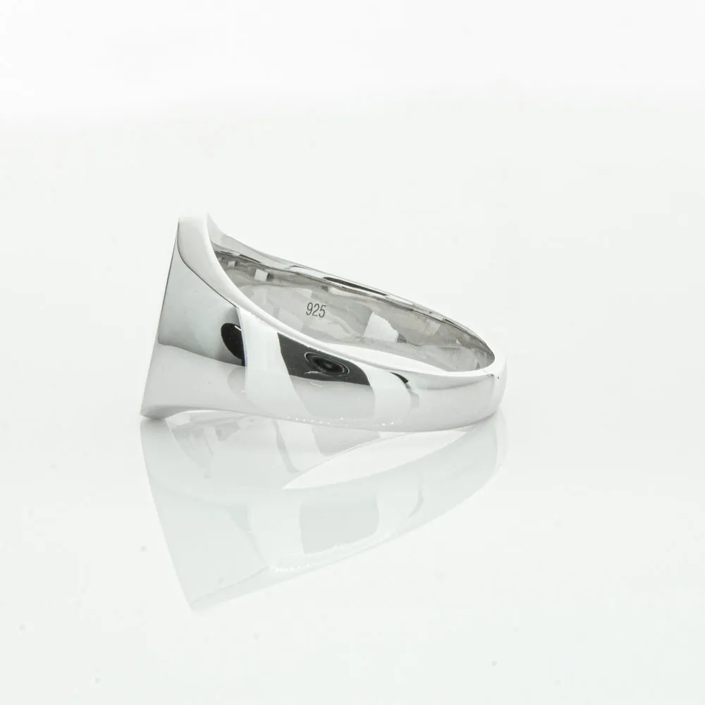 Sterling Silver Oval Signet Ring