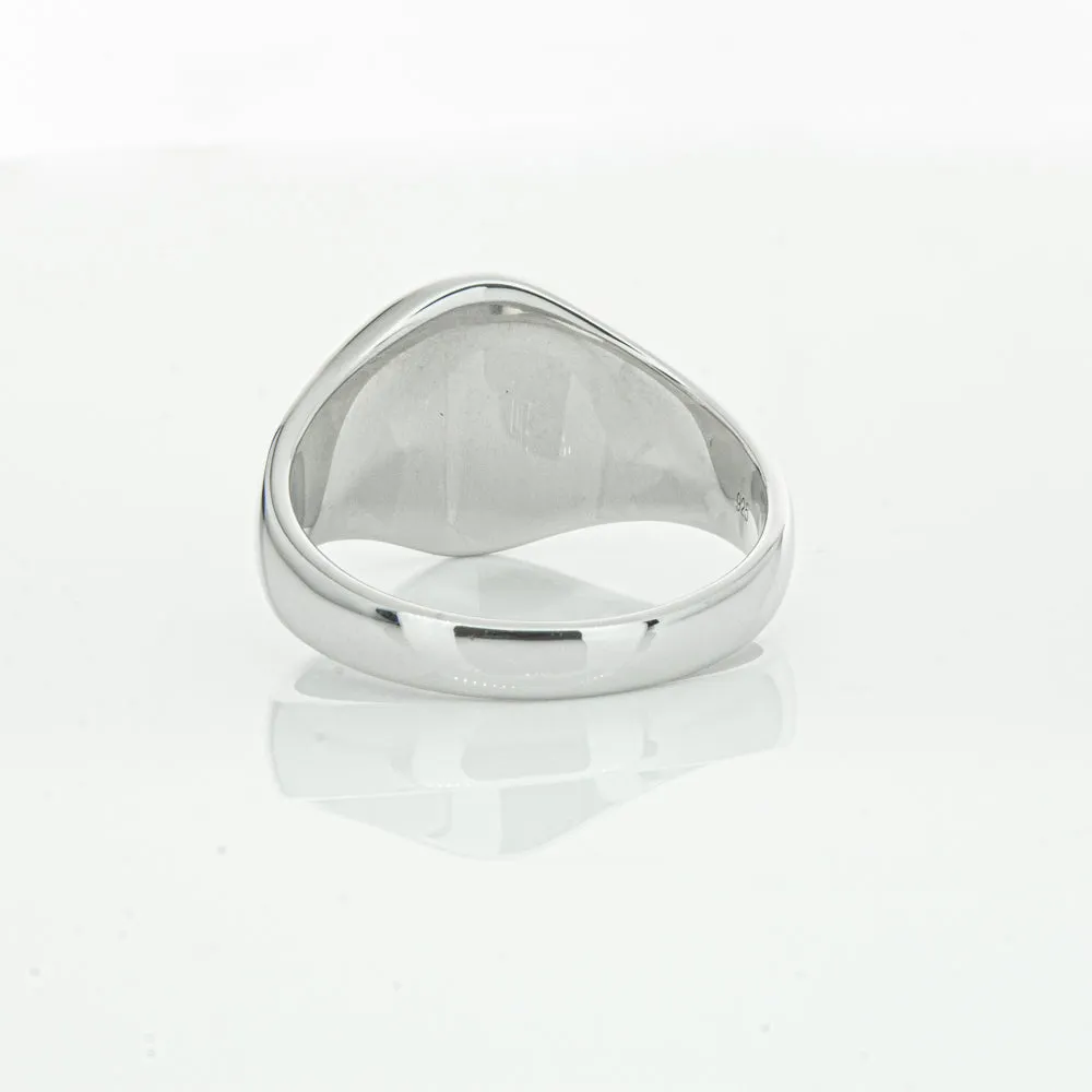 Sterling Silver Oval Signet Ring