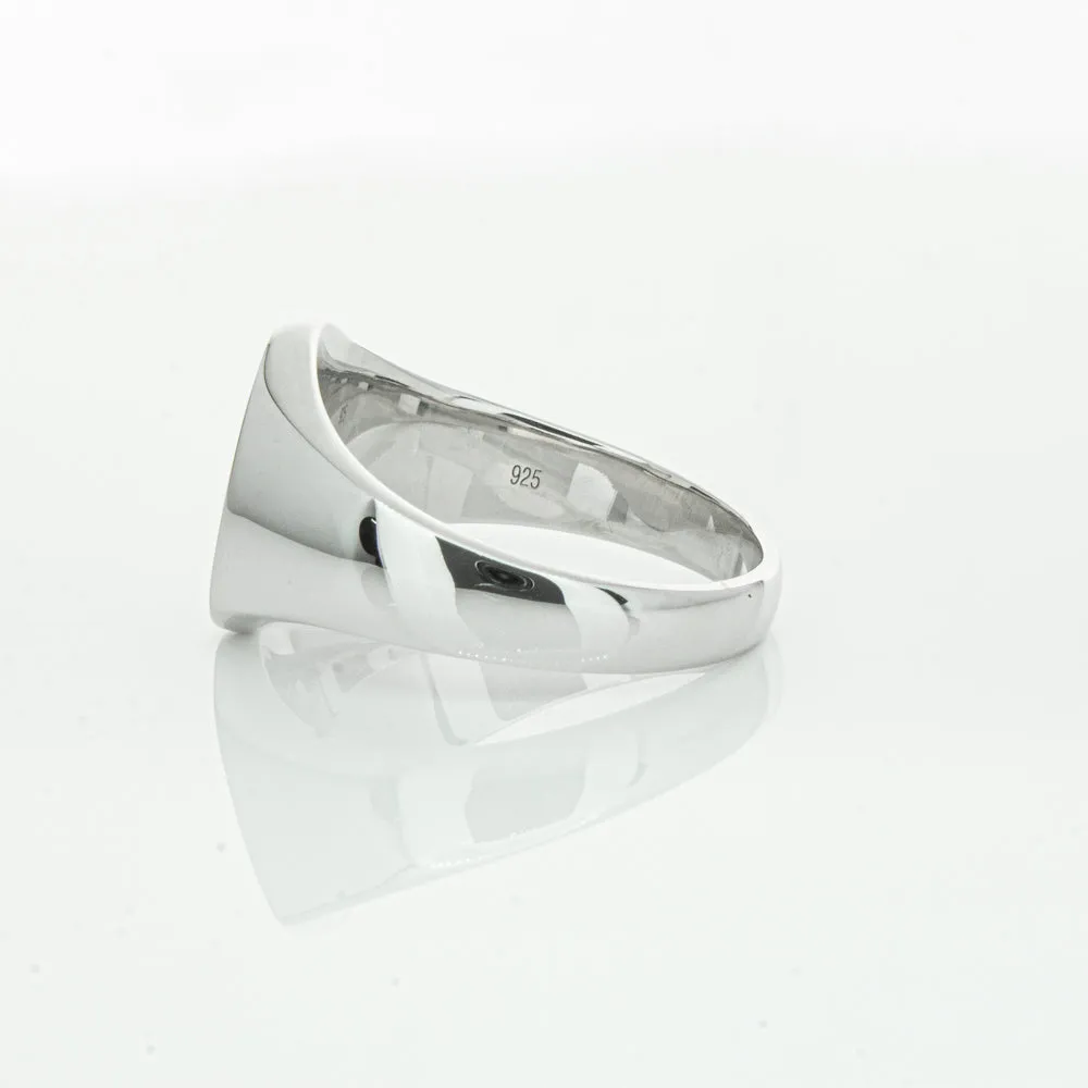 Sterling Silver Oval Signet Ring