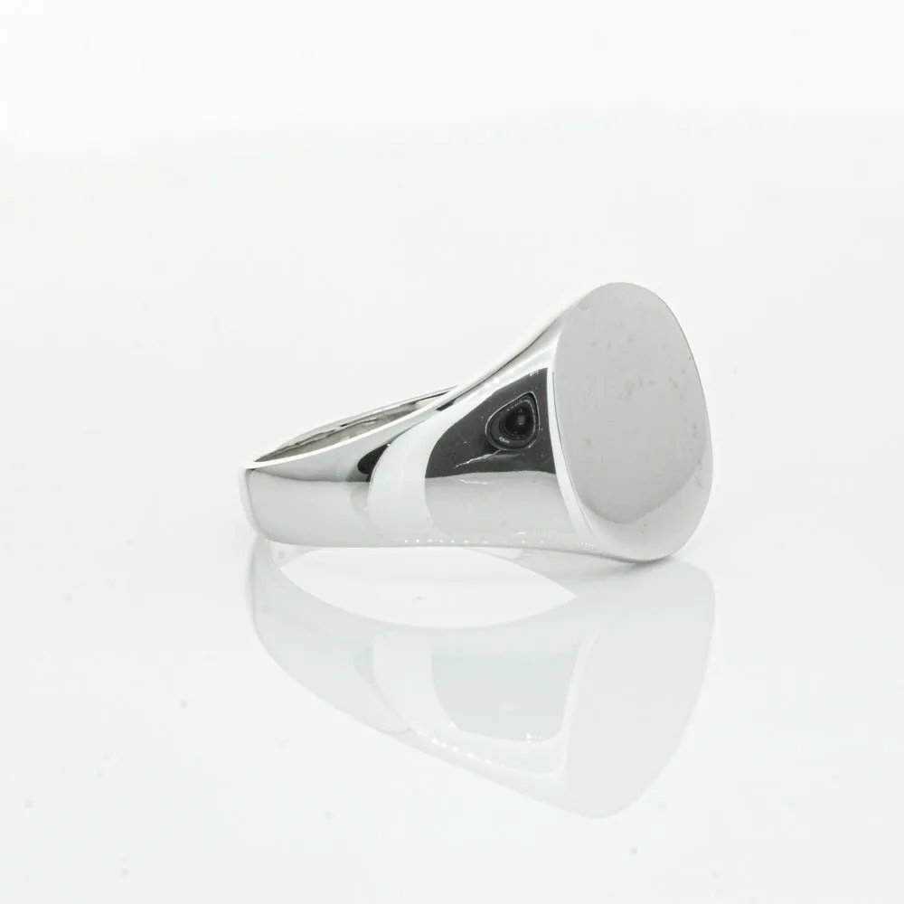 Sterling Silver Oval Signet Ring