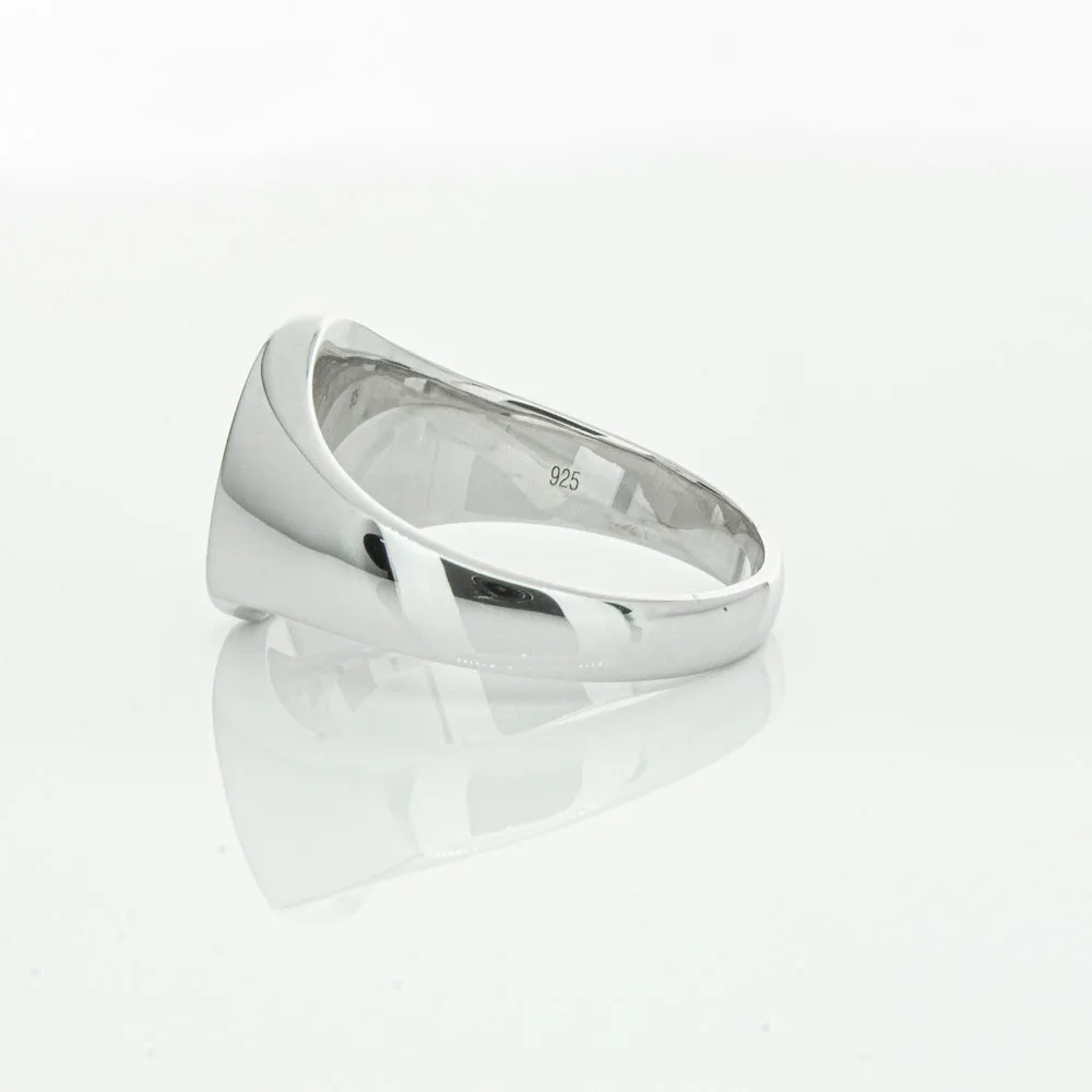 Sterling Silver Oval Signet Ring