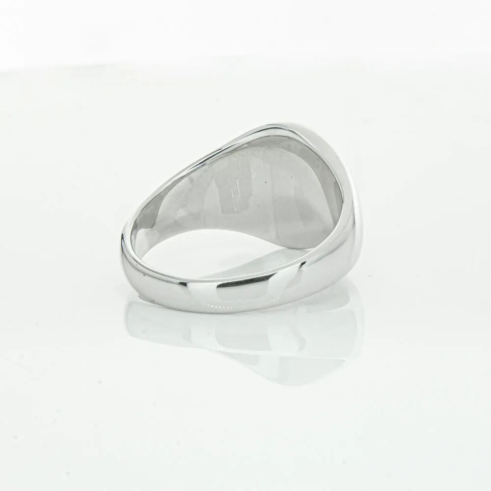 Sterling Silver Oval Signet Ring