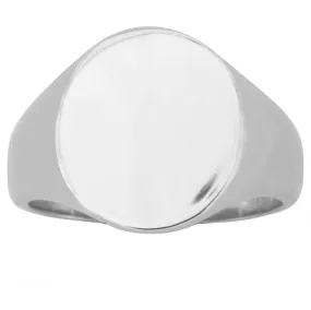 Sterling Silver Oval Signet Ring