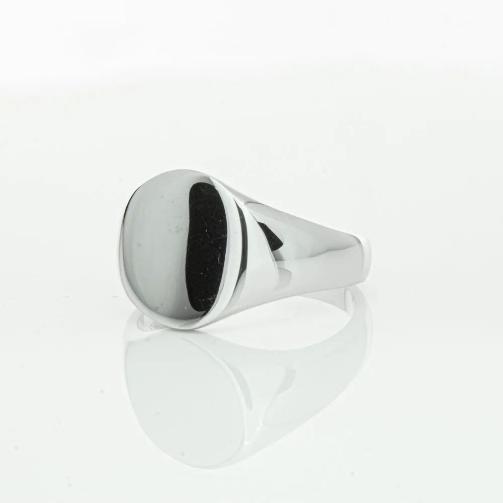 Sterling Silver Oval Signet Ring