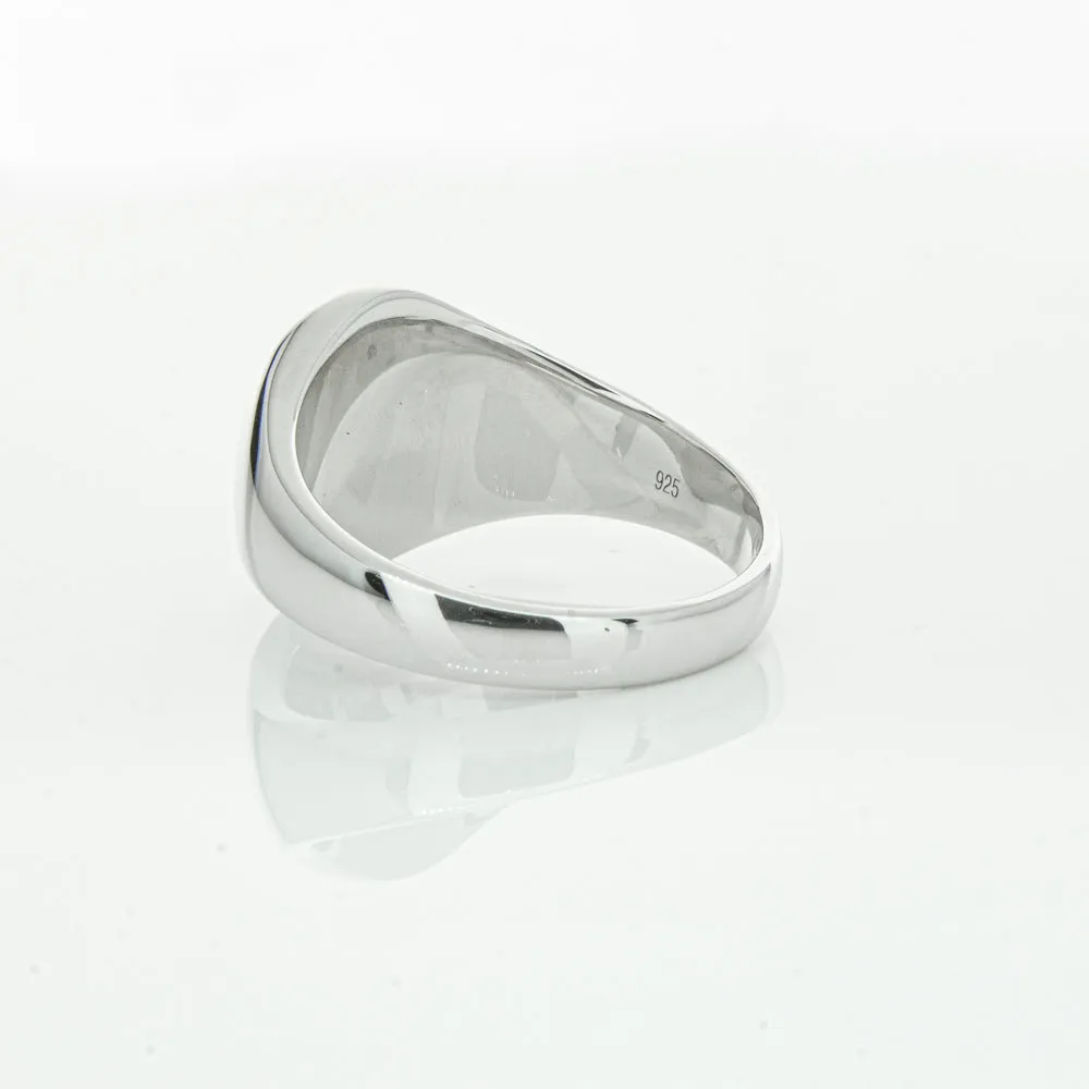 Sterling Silver Oval Signet Ring