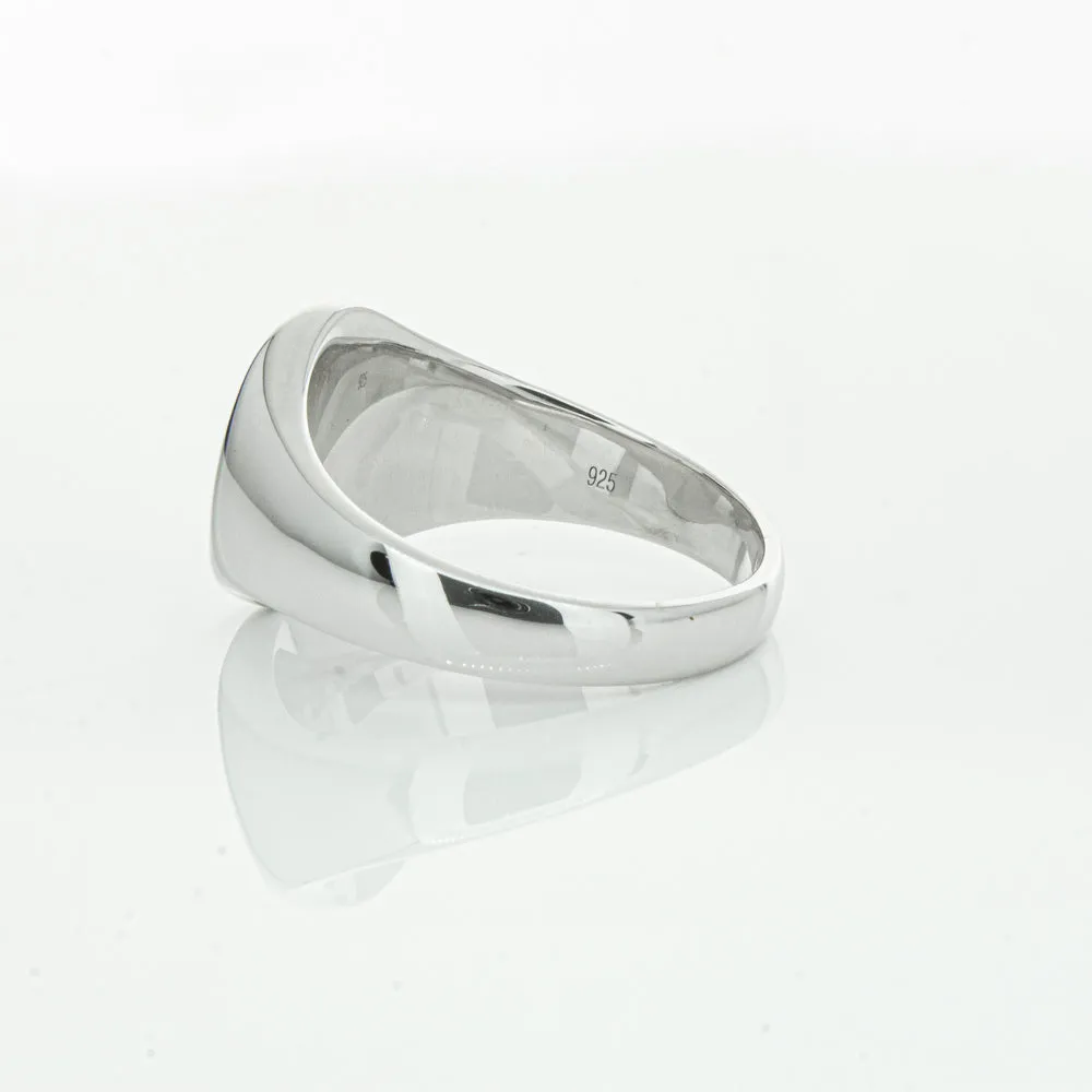 Sterling Silver Oval Signet Ring