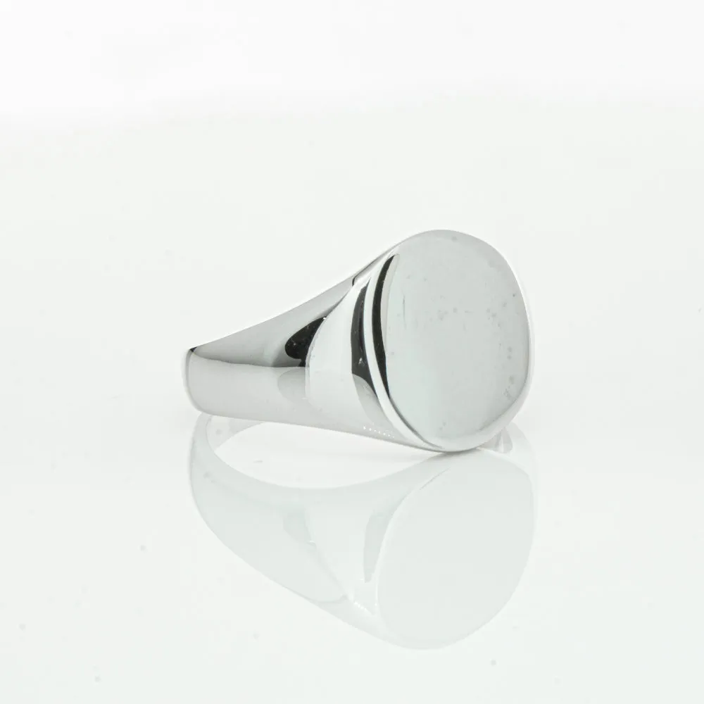 Sterling Silver Oval Signet Ring