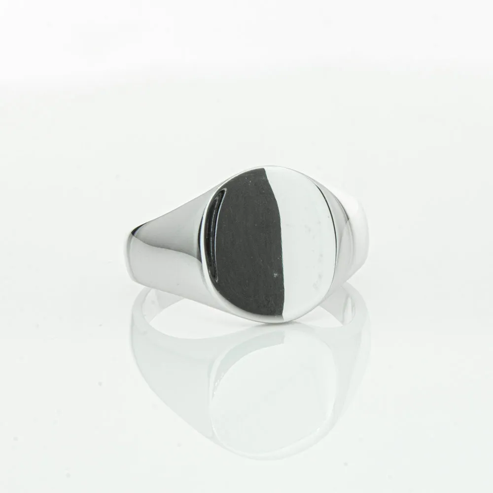 Sterling Silver Oval Signet Ring