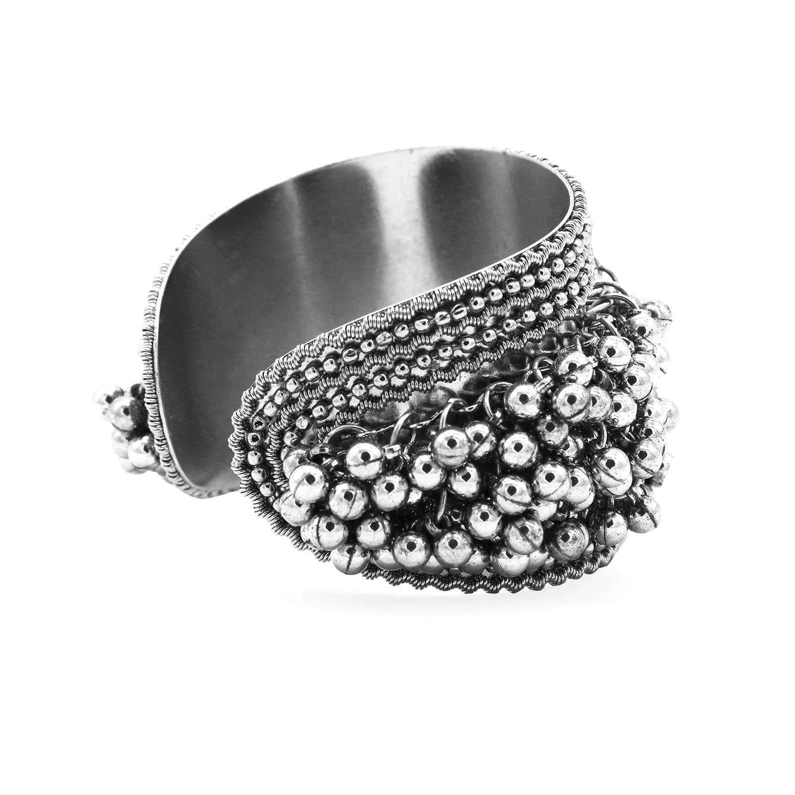 TEEJH Amisha Silver Oxidized Ghungroo Jewelry Gift Set