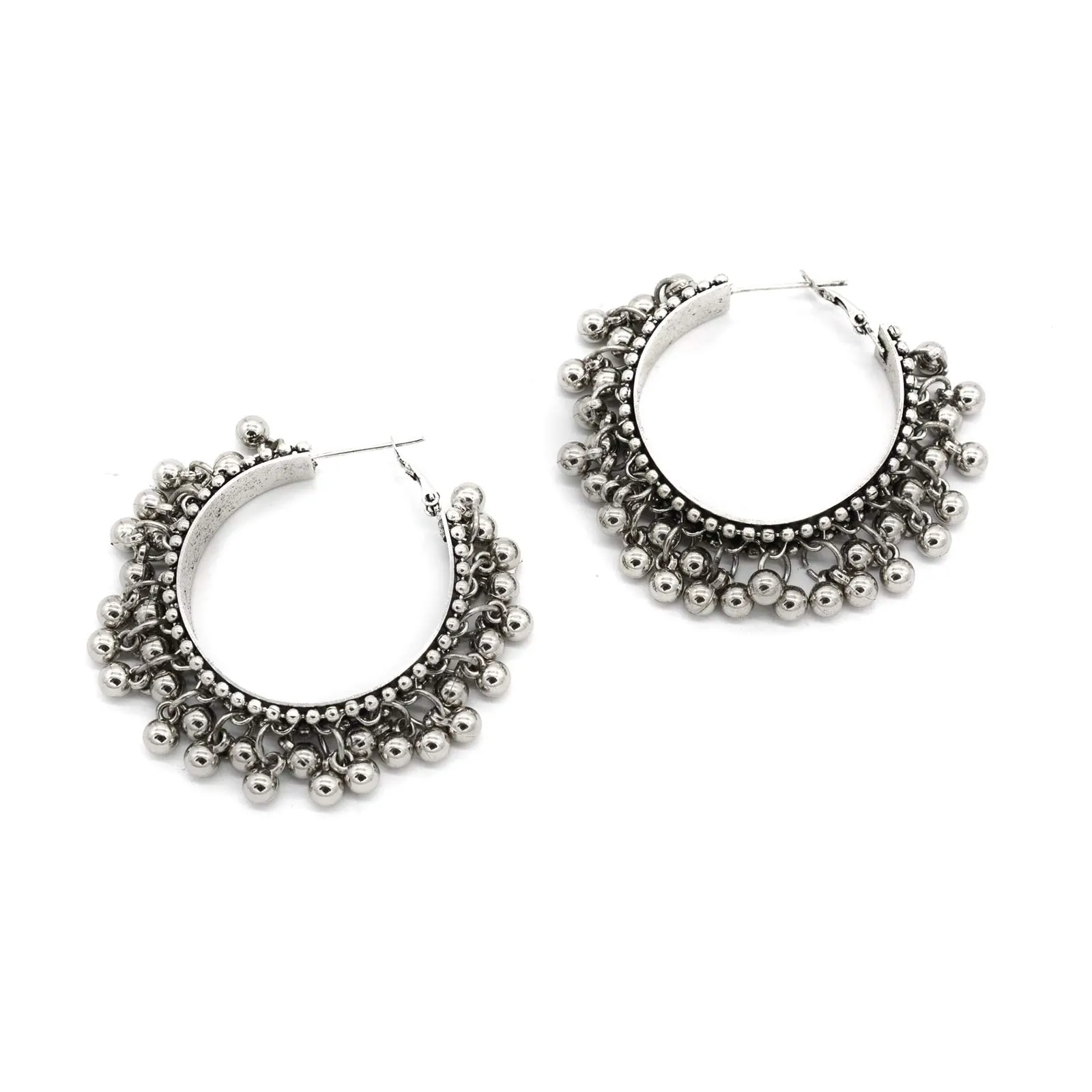TEEJH Amisha Silver Oxidized Ghungroo Jewelry Gift Set